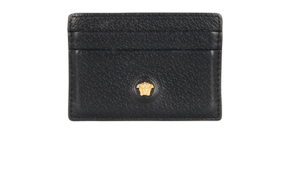 Versace Medusa Card Holder, &pound;80, Accessories, Black, Leather, Front view